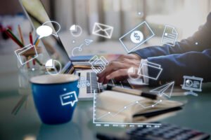 `Digital marketing strategist working on digital marketing campaign and online business strategy` 